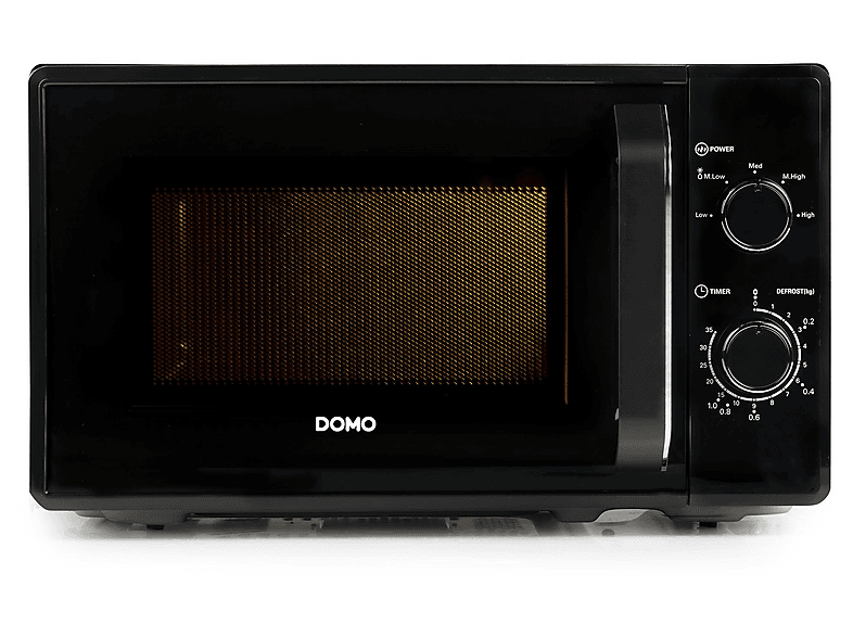 Microondas - Domo DO2520, 800 W, 5 potencia, 20 l, Negro