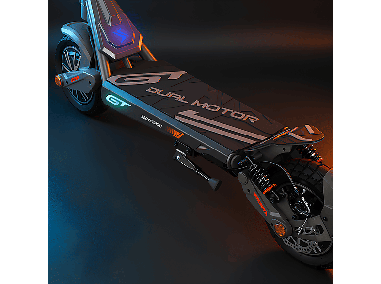 Patinete eléctrico - Smartgyro Rockway GT DUAL, Certificado, Homologado DGT, Negro