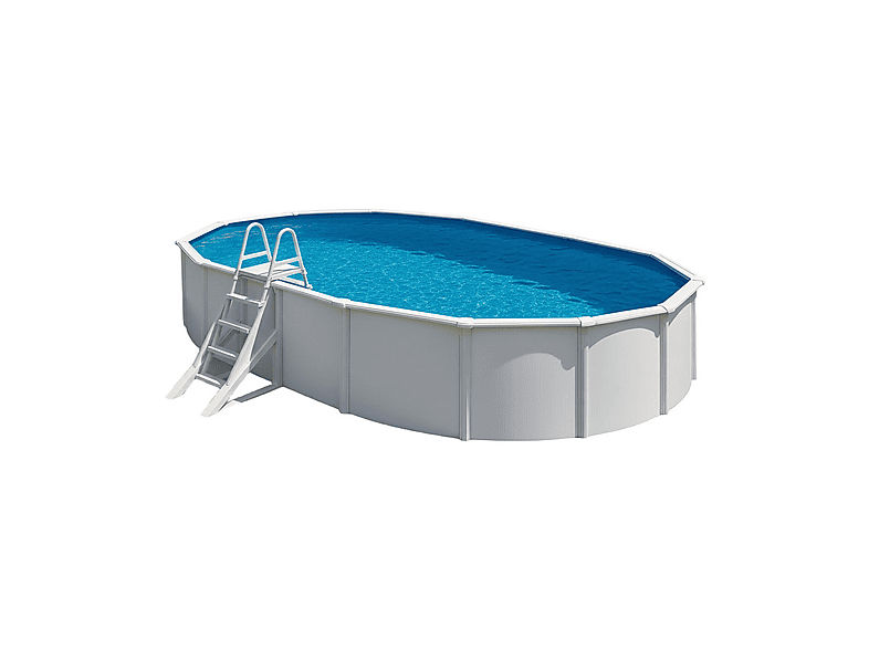 Piscina elevada - Gre Wet ovalada chapa blanca depuradora 500x300x120, Blanco