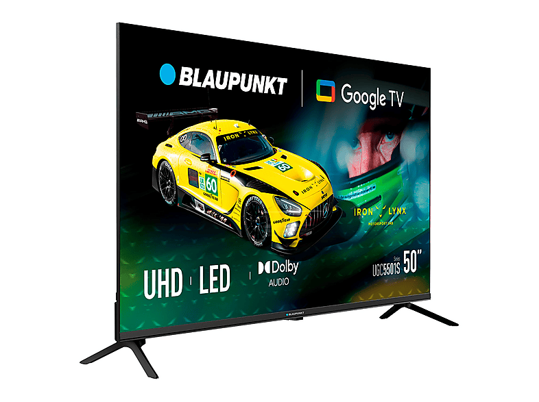 TV LED 50" - Blaupunkt 50UGC5501S, UHD 4K, Smart TV, DVB-T2 (H.265), Negro