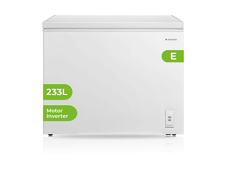 Congelador horizontal - Aspes ACHH2500ENFDC, 233 l, 85,3 cm, Blanco