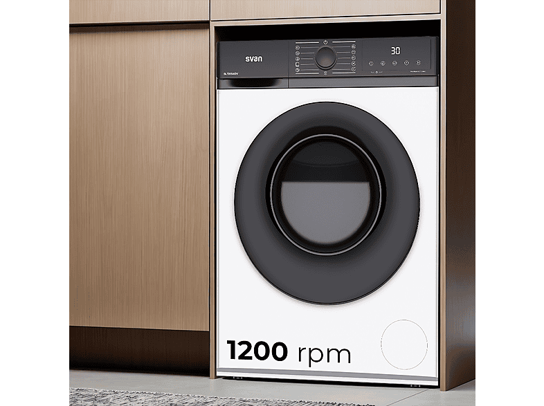 Lavadora carga frontal - Svan SL7205AIDV, 7 kg, 11 programas, Blanco