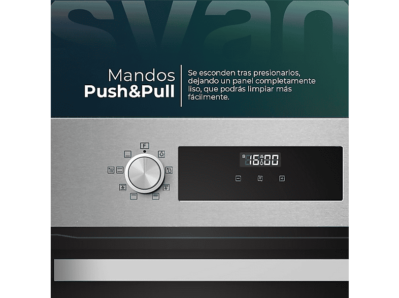 Horno multifunción - Svan SHM8700DX, Libre instalación, 70 l, 59,5 cm, Inox