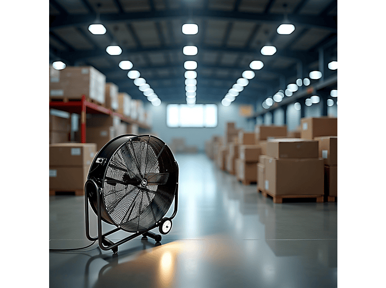 Ventilador de suelo - Mator DRUM FAN CTF 36 PLUS SFDI1-900BT0 – 900 mm – 410W, Barcelona velocidades, Negro