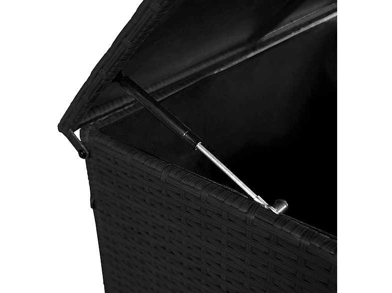 Conjunto de jardín - Monster Comedor de Ratán y Caja de Almacenamiento - Negro, 240 cm x 180 cm x 70 cm