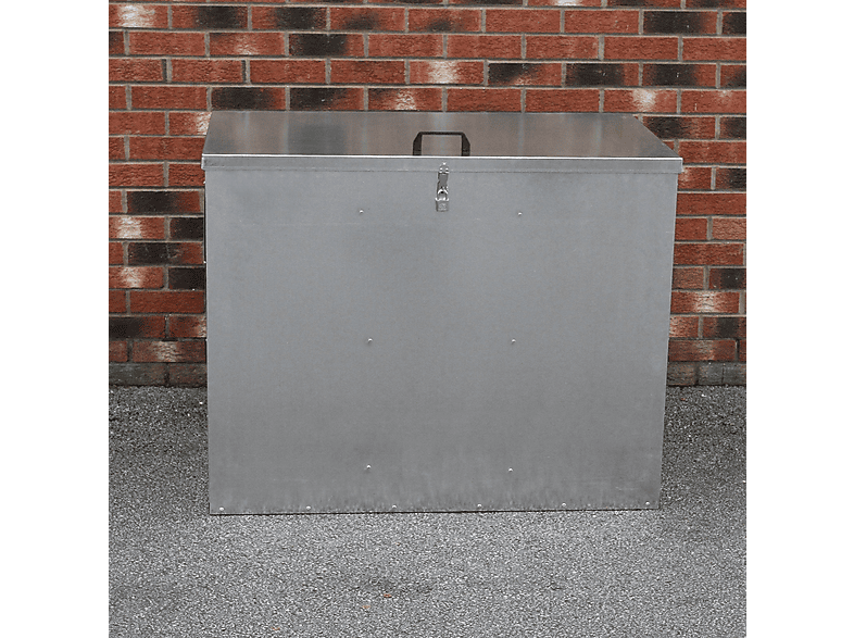 Baúl de exterior - Monster 64L Exterior 3 Compartimentos, 112 cm x 67 cm x 88 cm, Plata