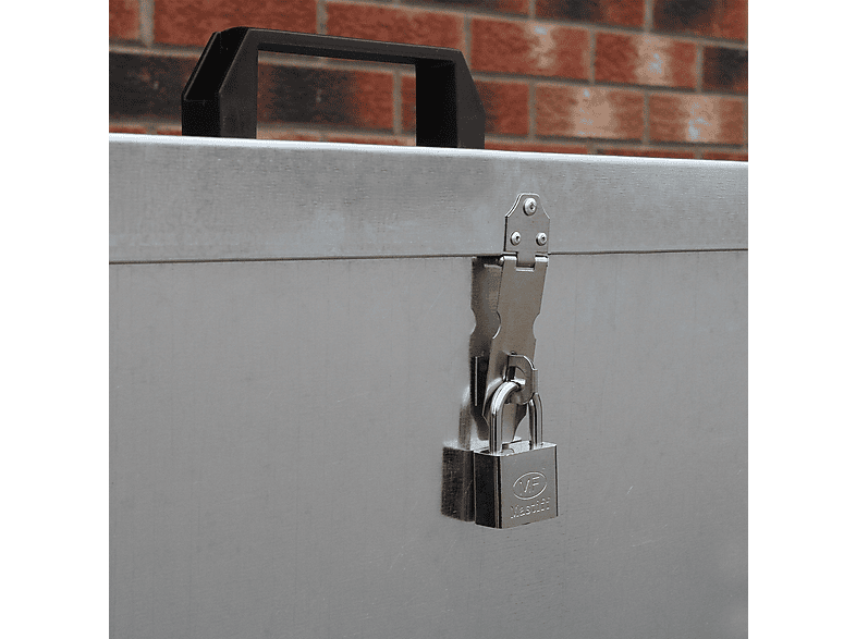 Baúl de exterior - Monster 64L Exterior 3 Compartimentos, 112 cm x 67 cm x 88 cm, Plata