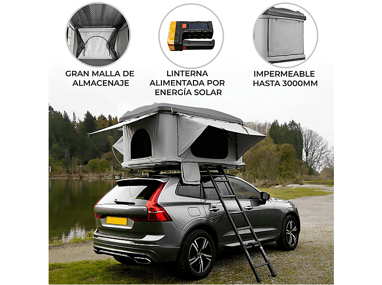 Tienda de campaña - Monster Para Techo de Coche - Gris