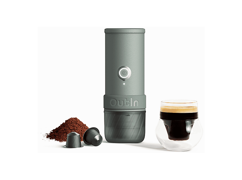 Cafetera multicápsulas - Outin Mino Bundle - Canyon Green, 90 W, Verde cañón