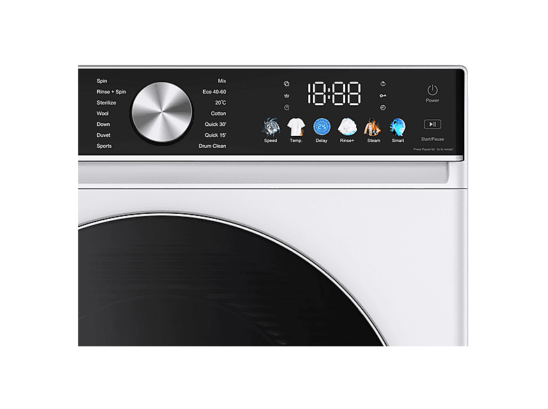 Lavadora carga frontal - Svan SL12401AIDVB, 12 kg, 14 programas, Blanco