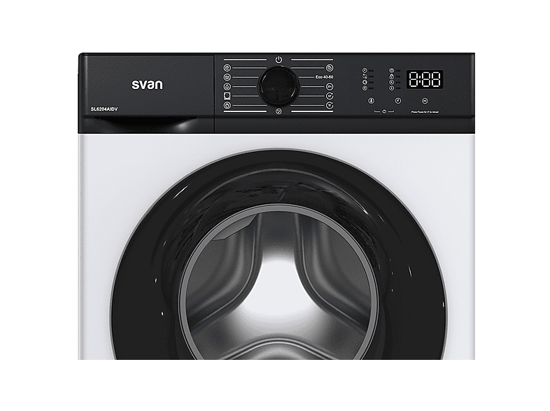 Lavadora carga frontal - Svan SL6204AIDV, 6 kg, Blanco