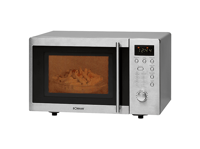 Microondas libre instalación - Bomann 622111, 800 W, 5 potencia, 20 l, Inox