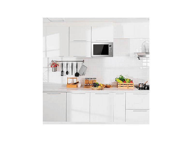 Microondas integrable - Cecotec GrandHeat 2590 Built-In Steel Black, 1409 W, 3 potencia, 25 l, Metalizado