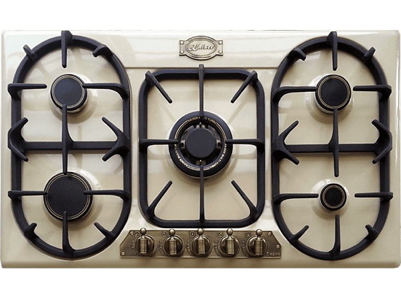 Placa de gas - Kaiser KG 9325, 5 zonas, 86 cm, Negro