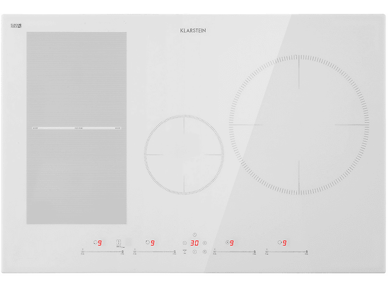 Placa de inducción - Klarstein Delicatessa 77 Hybrid, 4 zonas, 77 cm, Blanco