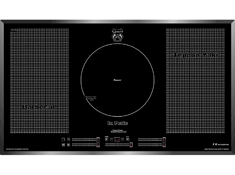 Placa de inducción - Kaiser KCT 97 FI LaPerle, 5 zonas, 90 cm, Negro