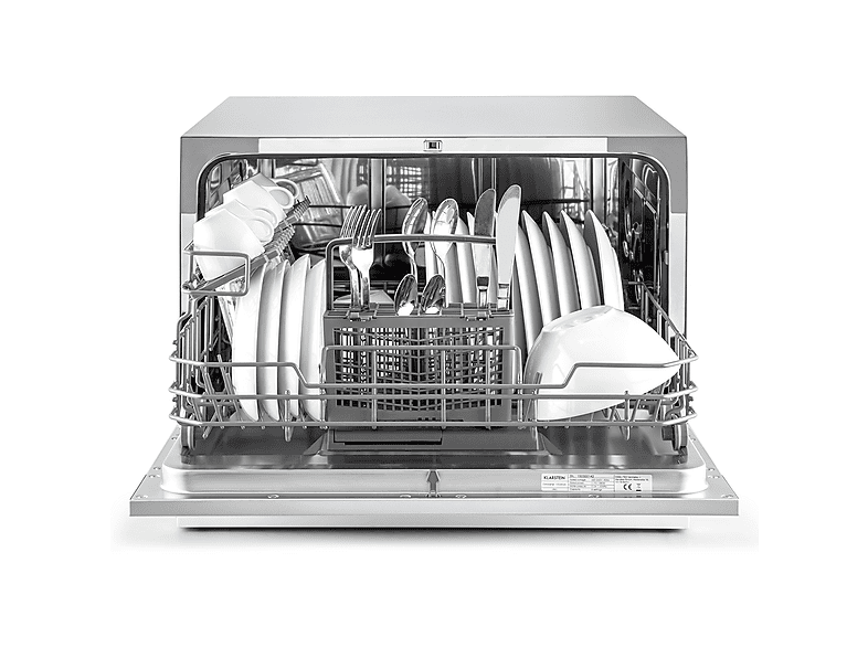 Lavavajillas compacto - Klarstein Amazonia 6, 6 servicios, 6 programas, 550 mm, Acero inoxidable
