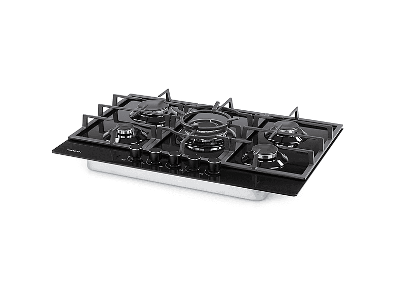 Placa de gas - Klarstein Ignito 5, 5 zonas, 75 cm, Negro