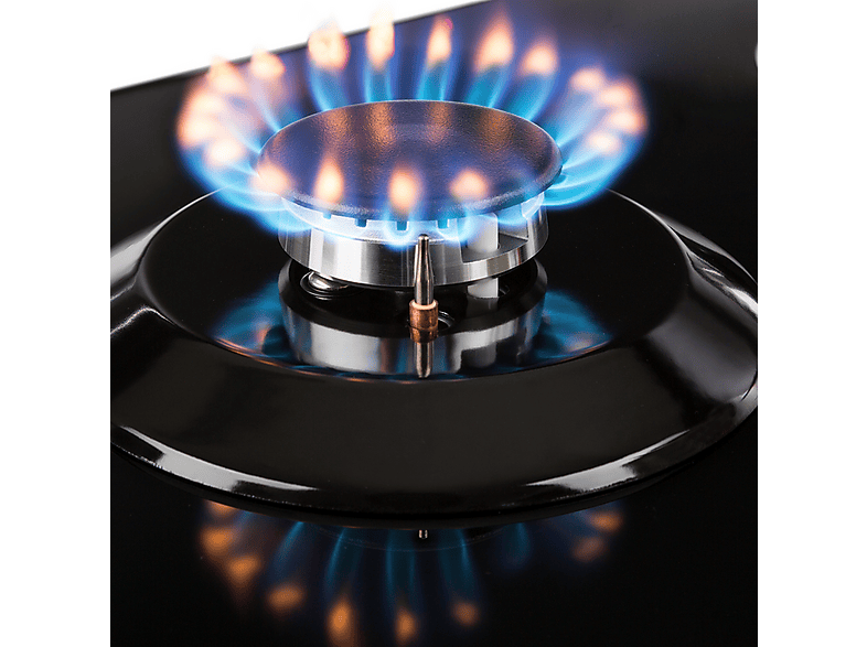Placa de gas - Klarstein Ignito 5, 5 zonas, 75 cm, Negro