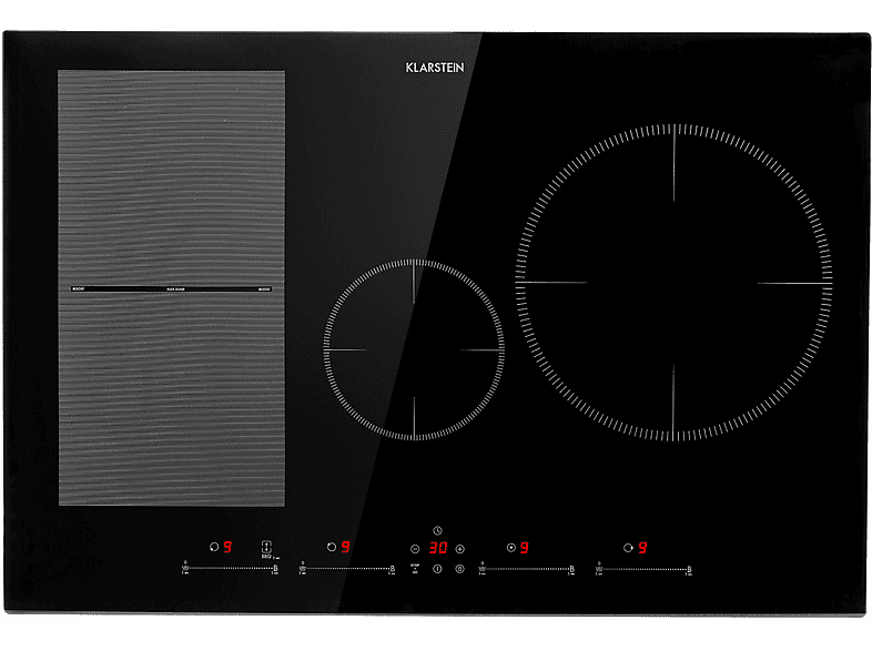 Placa de inducción - Klarstein Delicatessa 77 Hybrid, 4 zonas, 77 cm, Negro