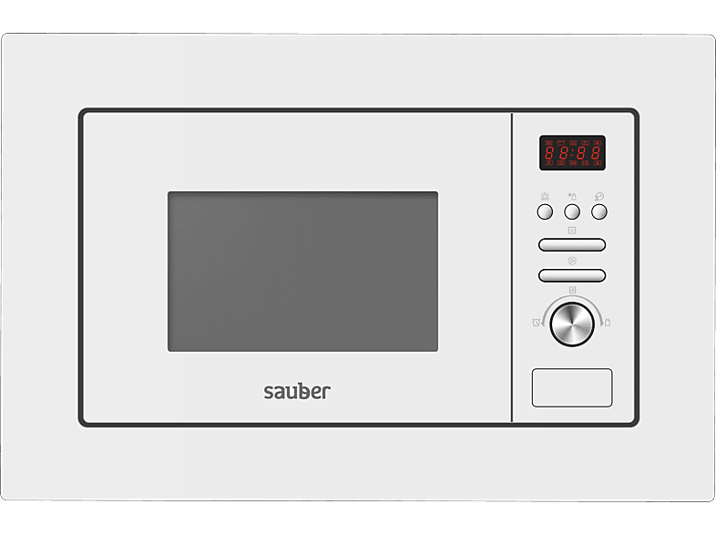 Microondas integrable - Sauber SERIE 5-20W, 800 W, 20 l, Blanco