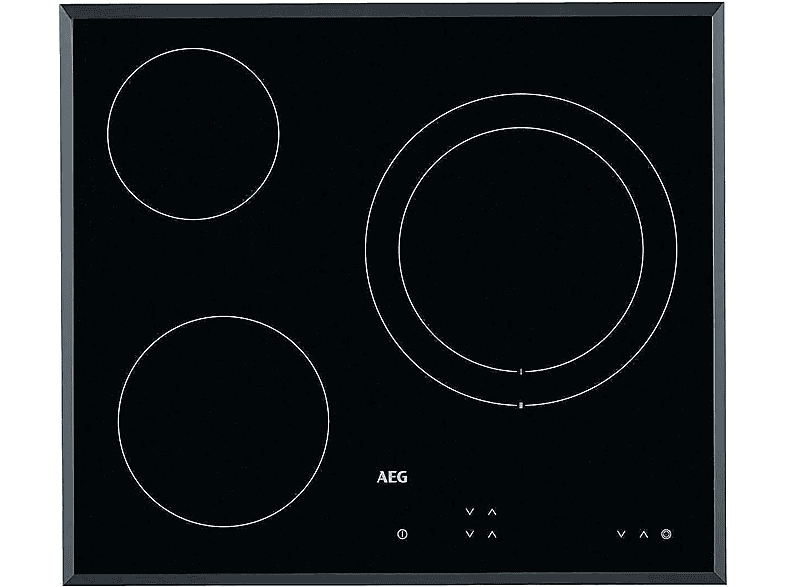 Placa de vitrocerámica - AEG HK623021FB, 3 zonas, 590 mm, Negro