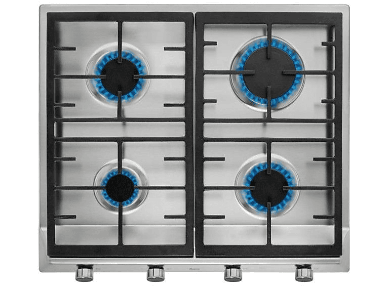 Encimera gas - Teka 40212201 EX 60.1 4G AI AL CI NAT (E1), 4 zonas, Propane/butane, 580 mm, Plata