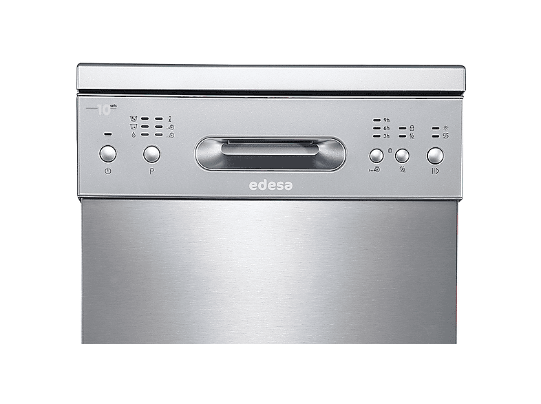 Lavavajillas Libre instalacion 45 cm - Edesa EDW-4610 X, 10 servicios, 6 programas, 44,8 cm, Acero inoxidable