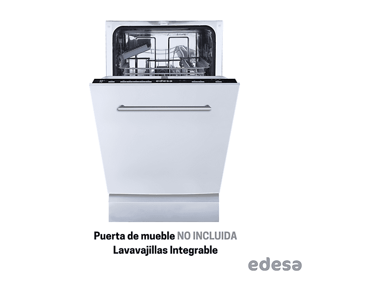 Lavavajillas integrable 45 cm - Edesa EDB4610I, 14 servicios, 5 programas, 44,8 cm