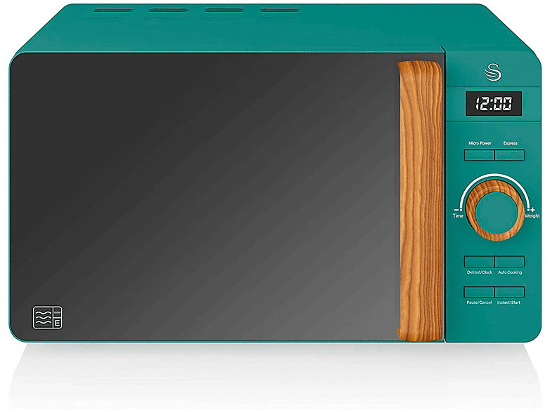 Set Desayuno - Swan STRP1060GRENEU, Nordic Set Desayuno, Hervidor Agua 1,7L, Tostadora  2 rebanadas, Microondas 20L Digi, 2200 W, 2 ranuras, Verde