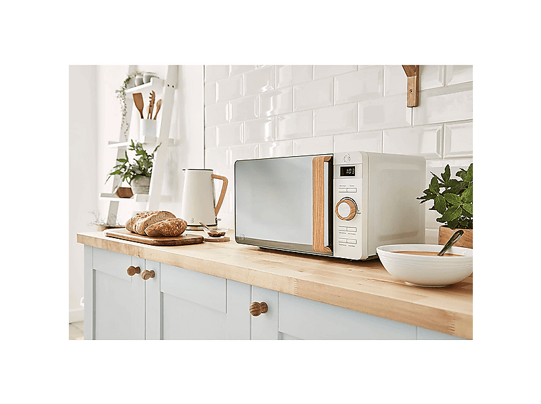 Set Desayuno - Swan STRP1060WHTNEU, Nordic Set Desayuno, Hervidor Agua 1,7L, Tostadora  2 rebanadas, Microondas 20L Digi, 2200 W, 2 ranuras, Blanco