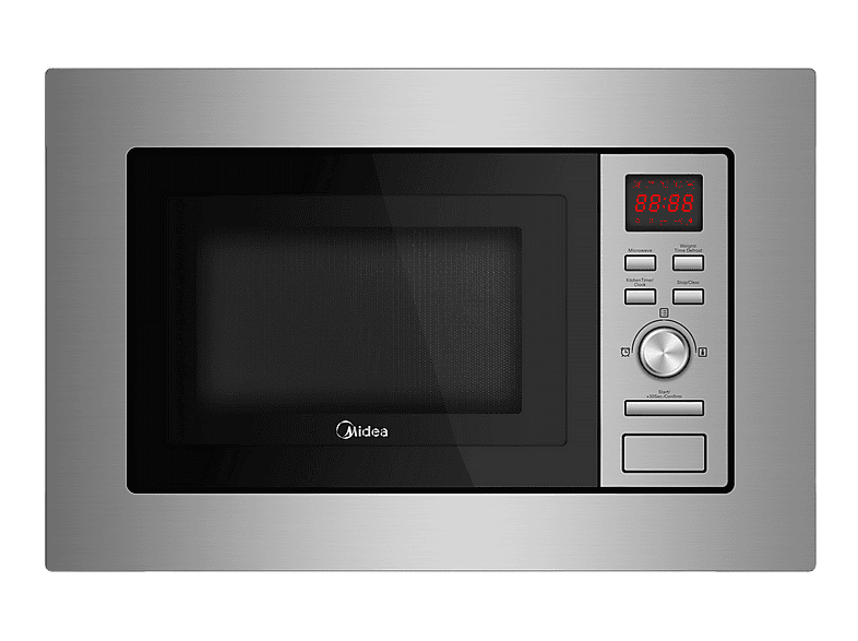 Microondas - Midea MCMI208GDIP, 800 W, 3 potencia, 20 l, Plata