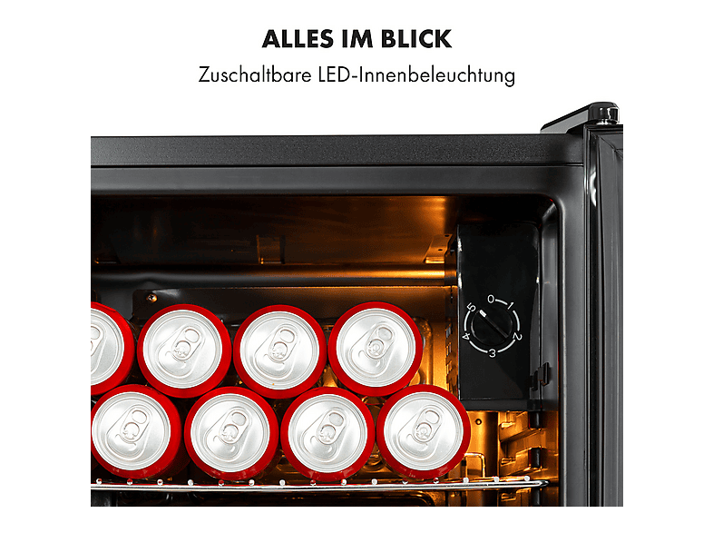 Nevera pequeña - Klarstein Beersafe XXL, Altura 84,50 cm, Negro