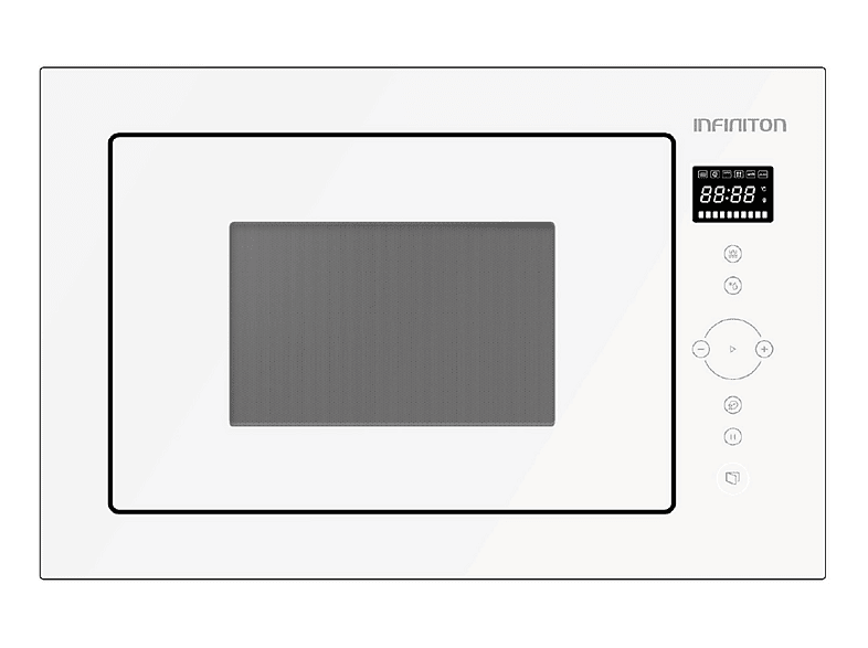 Microondas integrable - Infiniton IMW-WGL52, 900 W, 8 potencia, 20 l, Blanco