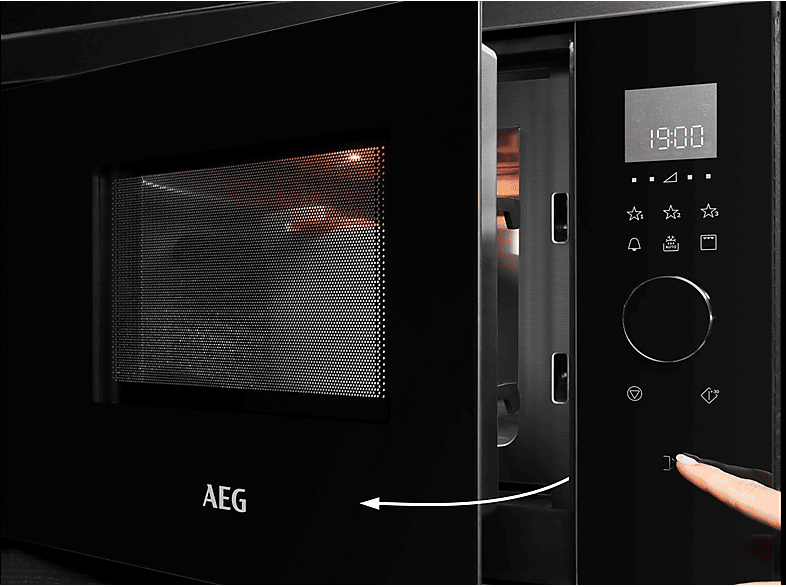 Microondas integrable - AEG MBE2657DEM, 900 W, 5 potencia, 26 l, Negro