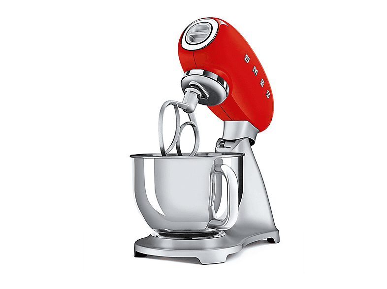 Robot amasador - Smeg SMF02RDEU ROJO, 800 W, 4,8 l