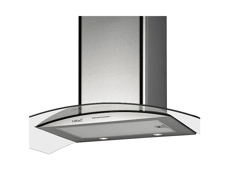 Campana decorativa - Cata 02025205 ISLA GAMMA, 3 velocidades, 850 m³/h, 90 cm, Inox