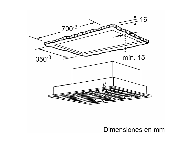 Campana de techo - Balay 3BF276NX, 4 velocidades, 638 m³/h, 730 mm, Inox