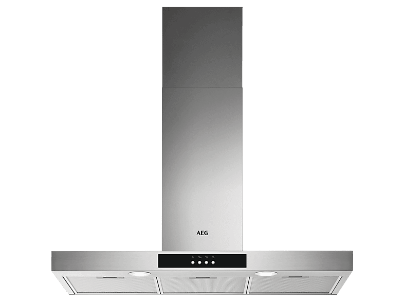 Campana decorativa - AEG DBB3951M, 3 velocidades, 600 m³/h, 71 cm, Inox