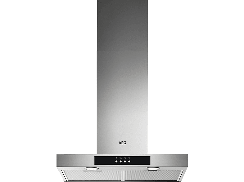 Campana decorativa - AEG DBB3651M, 3 velocidades, 600 m³/h, 600 mm, Inox