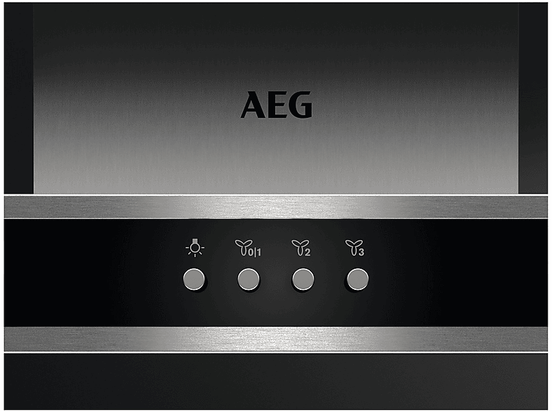 Campana decorativa - AEG DBB3651M, 3 velocidades, 600 m³/h, 600 mm, Inox