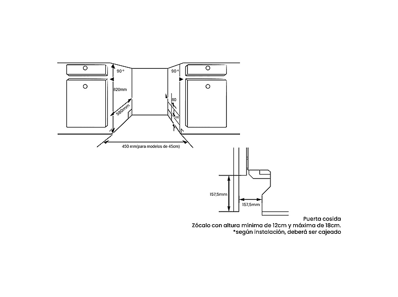 Lavavajillas libre instalación 45 cm - Infiniton DIW-NB410, 10 servicios, 7 programas, 448 mm, Sin panelar