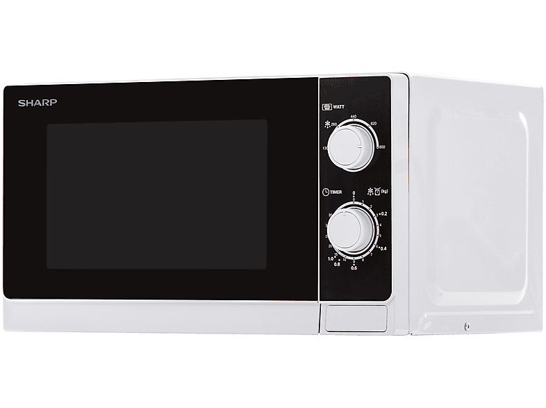 Microondas - Sharp R 200 WW, 800 W, 5 potencia, 20 l, Blanco