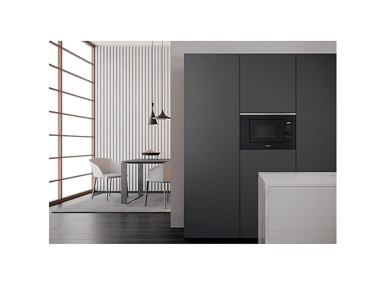 Microondas - Whirlpool WMF201G, 1 kW, 6 potencia, 20 l, Negro