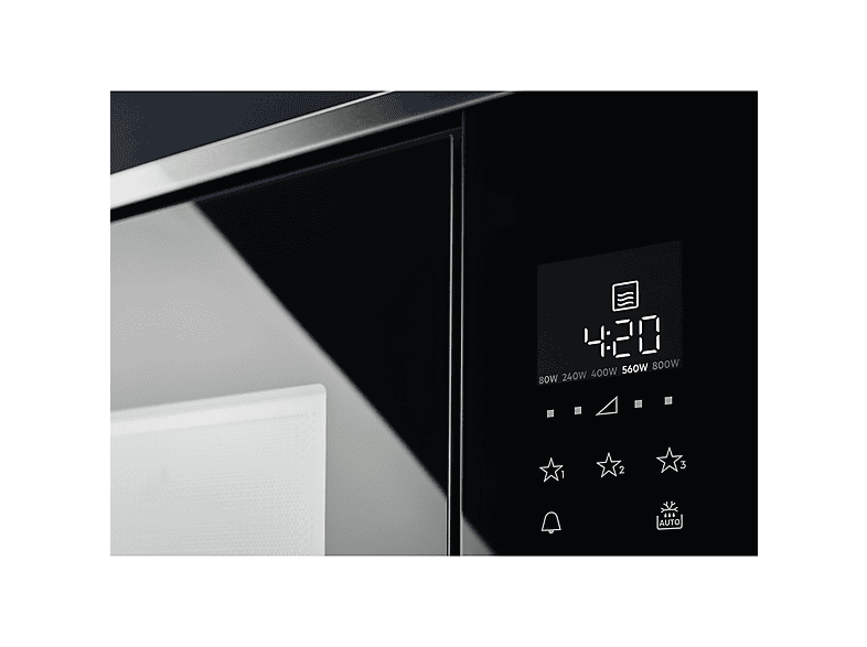 Microondas - Electrolux LMS2203EMX, 700 W, 5 potencia, 20 l, Negro