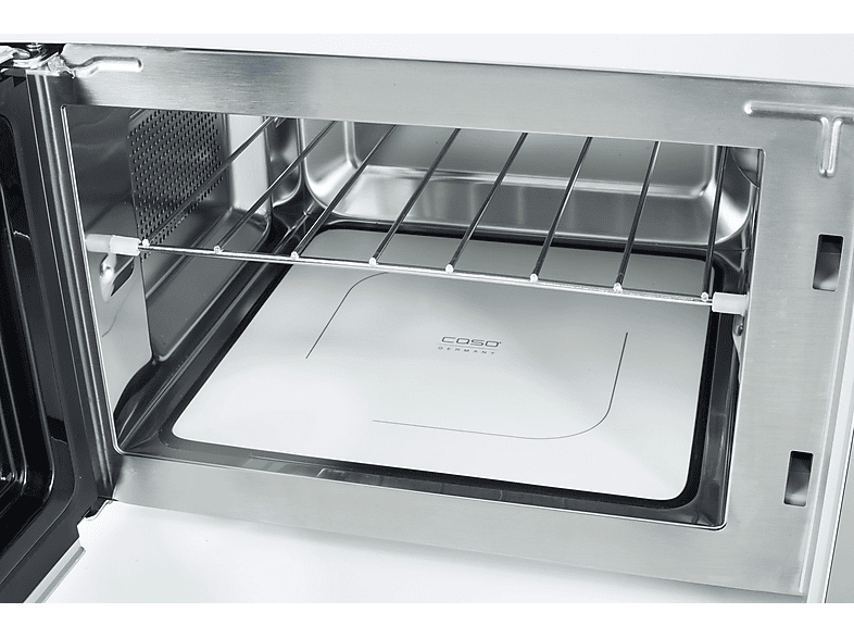 Microondas con grill - Caso 3323 MG20, 800 W, 5 potencia, 20 l, Inox
