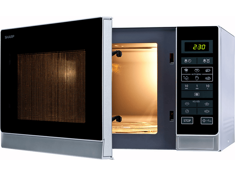 Microondas libre instalación - Sharp 4974019744353, 900 W, 25 l, Blanco