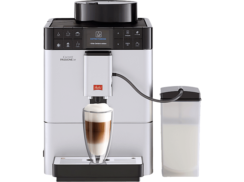 Cafetera express - Melitta F53/1-101, 15 bar, 1450 W, 1 l, 2 tazas, Plata