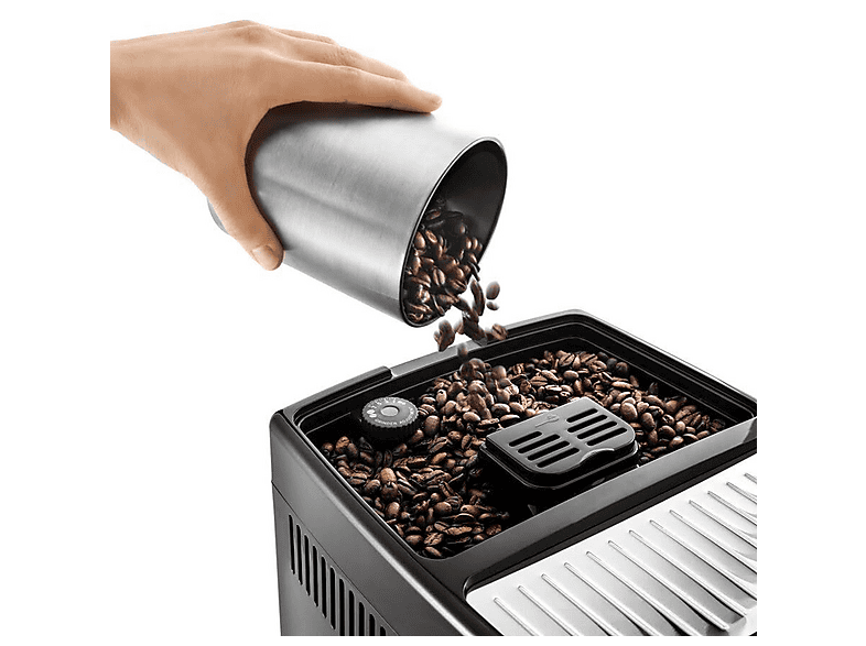 Cafetera superautomática - Delonghi ECAM350.50.B-DINAMICA CAPUCCINO, 15 bar, 1450 W, 0,6 ml, 2 tazas, Negro