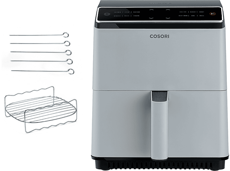 Freidora de aire - Cosori KOSP0015EUN DUAL BLAZE CHEF GRIS., 1700 W, 6,4 l